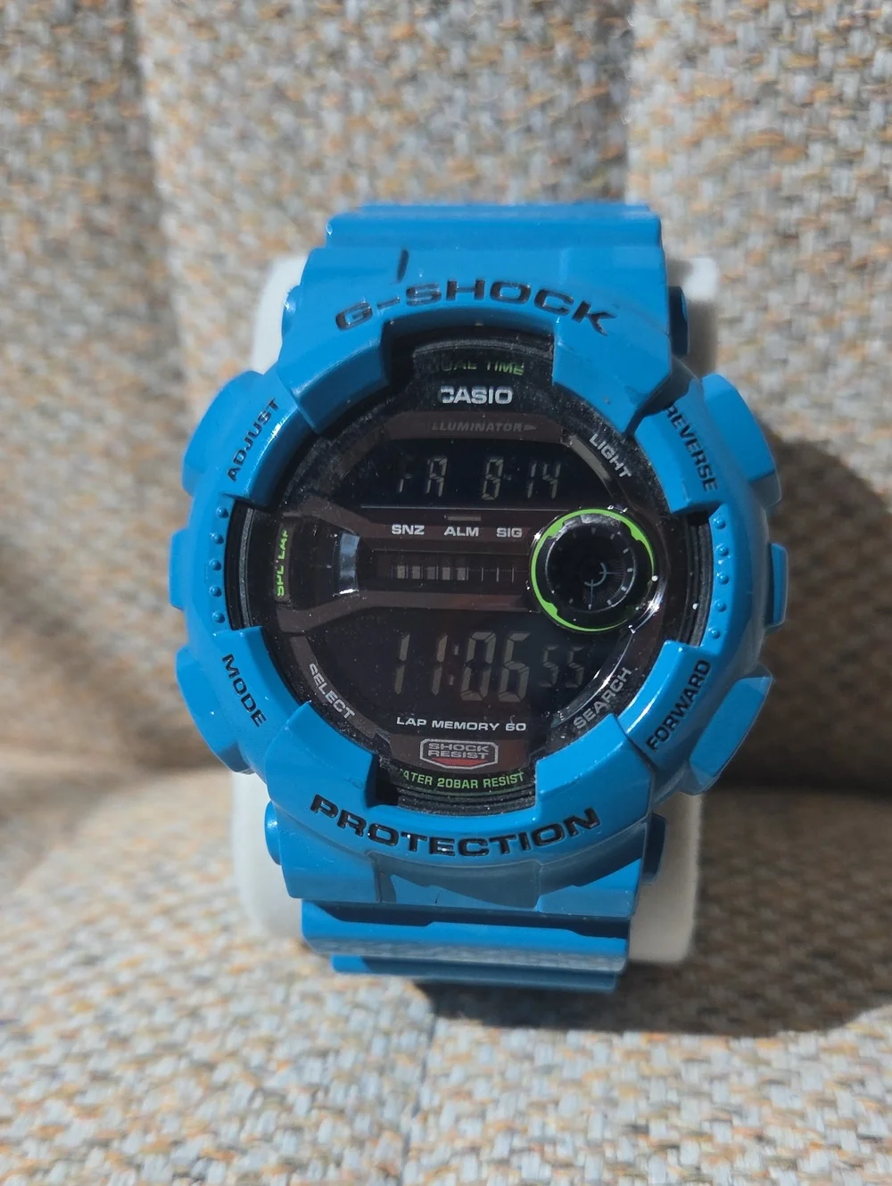 Casio G-Shock Bright Blue Digital Sport Watch - Rare